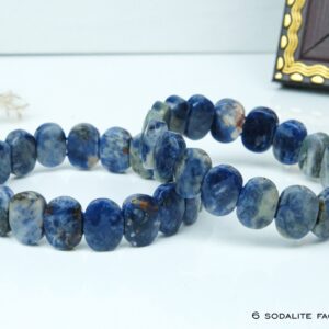 6 SODALITE FACETED CUT STONE